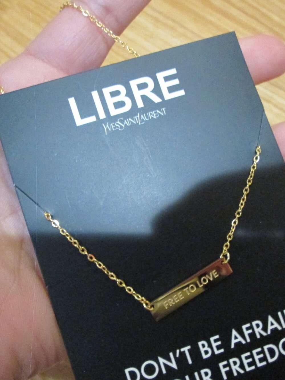 YSL libre costume jewelery necklace from 2025 campaign Libre